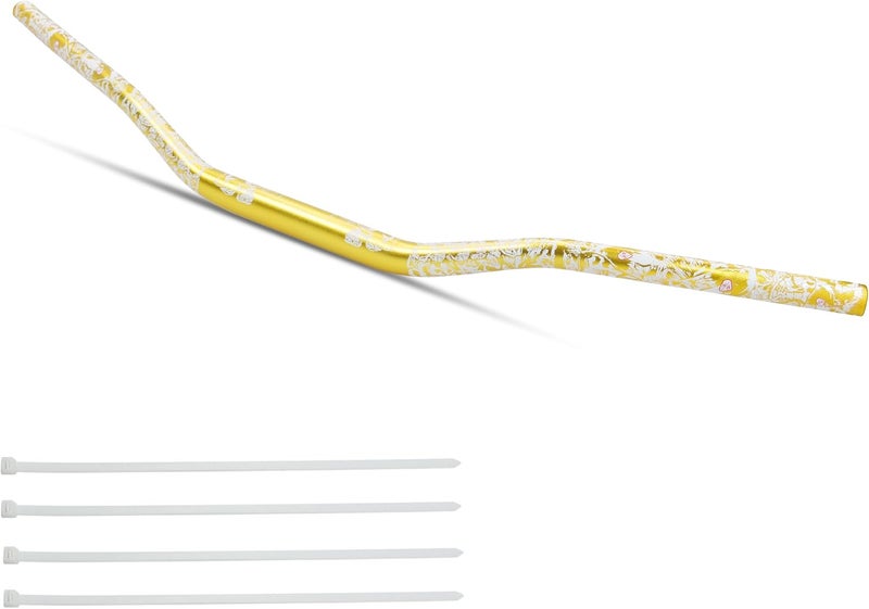 JXPANG Universal 28mm 1/1/8" Handle Bar For CRF KLX KX LTR TRX SX SXF EXC XCW Motocross Pit Dirt Bike Scooter ATV Quad Bike Grizzly Hawk 250 Bicycles (Gold) - Image 1